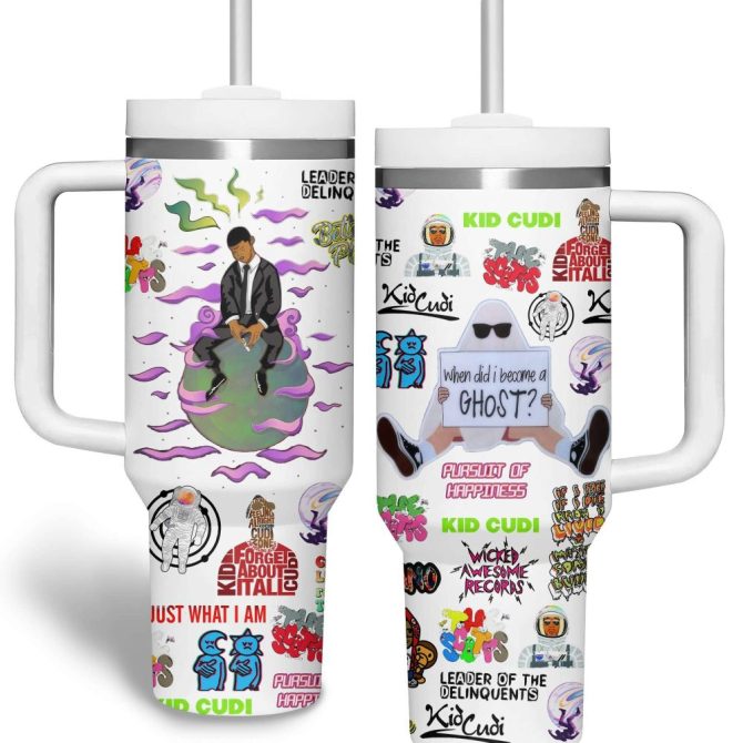 Kid Cudi Music Custom Stanley Quencher 40Oz Stainless Steel Tumbler