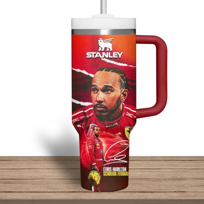 Lewis Hamilton Sports Custom Stanley Quencher 40Oz Stainless Steel Tumbler With Handle - Image 2