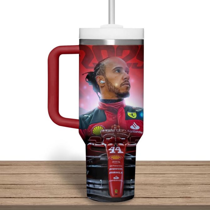 Lewis Hamilton Sports Custom Stanley Quencher 40Oz Stainless Steel Tumbler With Handle - Image 3