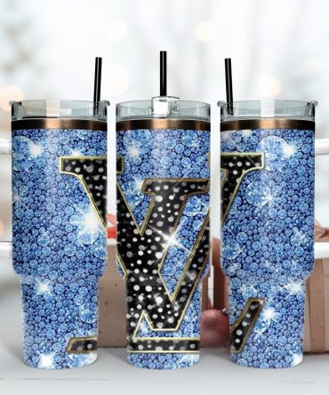 Louis Vuitton Lv Logo Custom Stanley Quencher 40Oz Stainless Steel Tumbler With Handle