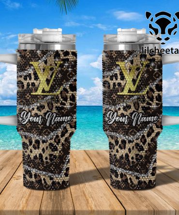 Louis Vuitton Brand Custom Stanley Quencher 40Oz Stainless Steel Tumbler With Handle