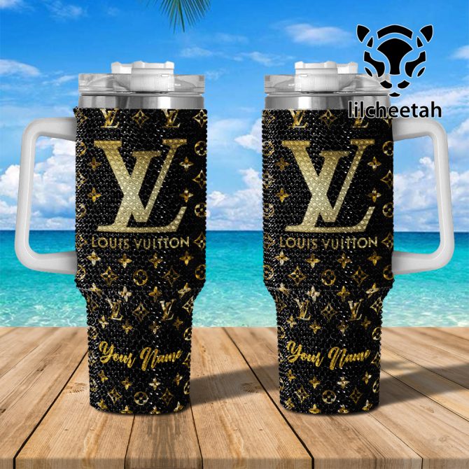 Louis Vuitton Brand Custom Stanley Quencher 40Oz Stainless Steel Tumbler With Handle - Image 2