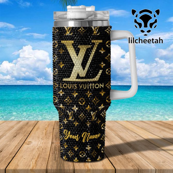 Louis Vuitton Brand Custom Stanley Quencher 40Oz Stainless Steel Tumbler With Handle