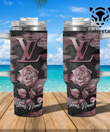Louis Vuitton Brand Custom Stanley Quencher 40Oz Stainless Steel Tumbler With Handle