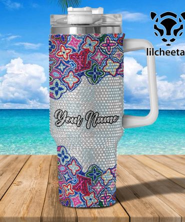 Louis Vuitton Brand Custom Stanley Quencher 40Oz Stainless Steel Tumbler With Handle