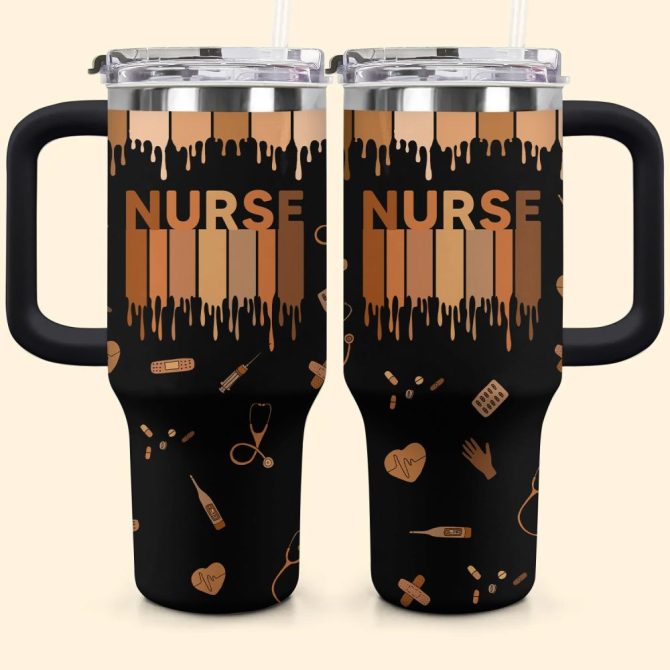 Love Nurse Life Custom Stanley Quencher 40Oz Stainless Steel Tumbler With Handle