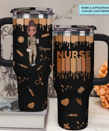 Love Nurse Life Custom Stanley Quencher 40Oz Stainless Steel Tumbler With Handle