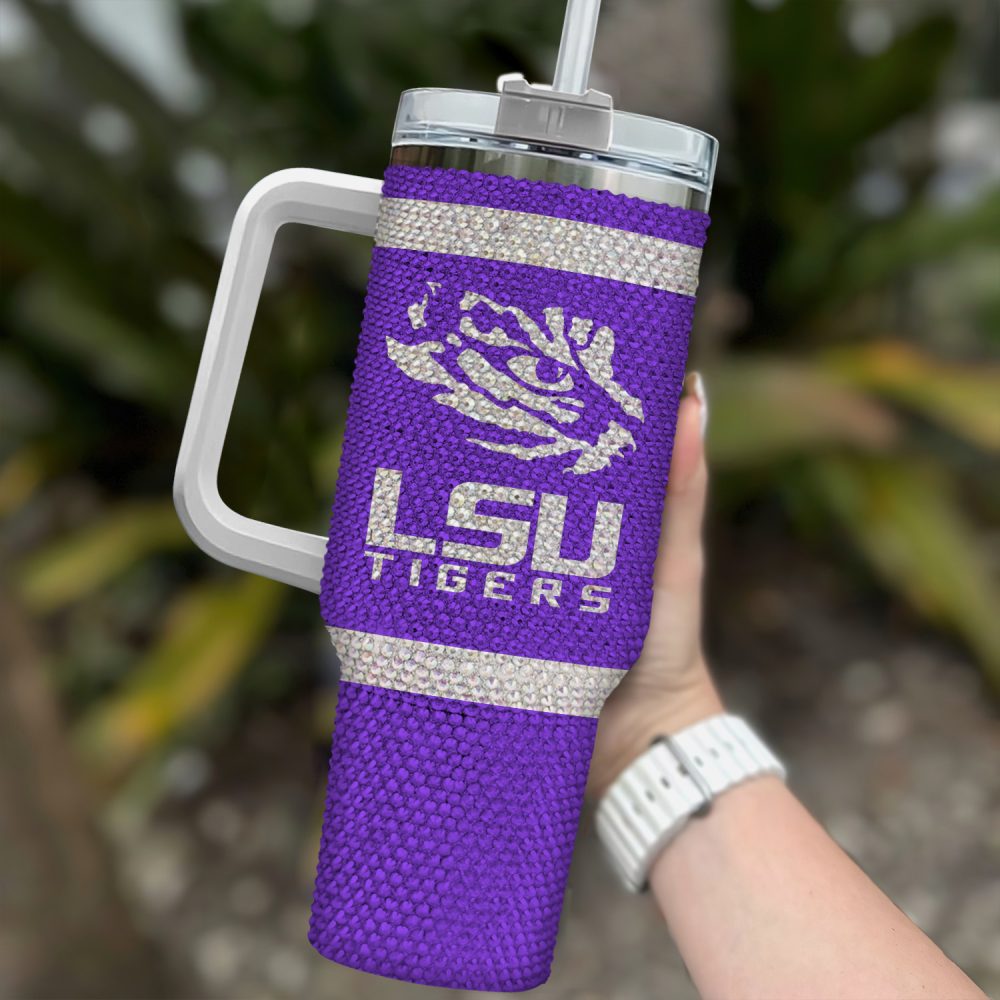 Lsu Tigers Ncaa Custom Stanley Quencher 40Oz Stainless Steel Tumbler With Handle - Image 2