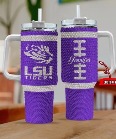 Lsu Tigers Ncaa Custom Stanley Quencher 40Oz Stainless Steel Tumbler With Handle
