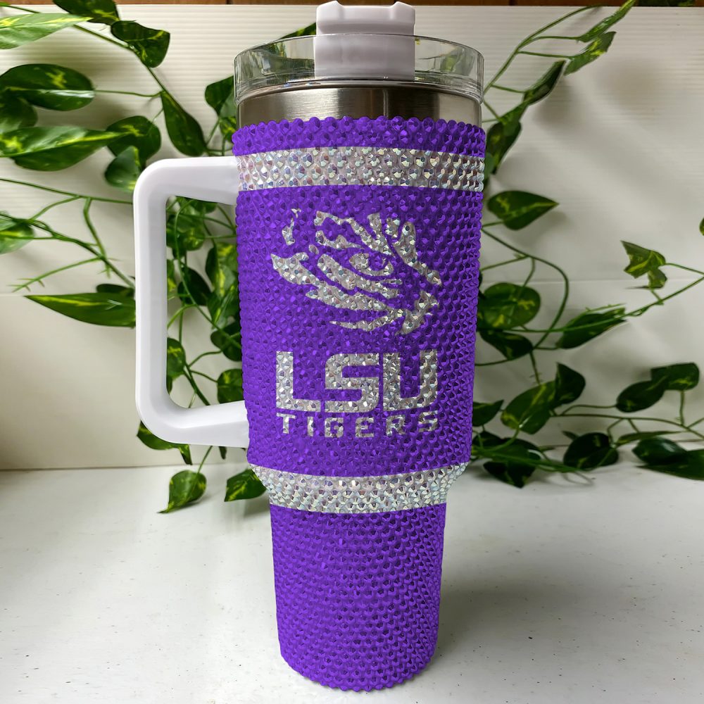 Lsu Tigers Ncaa Custom Stanley Quencher 40Oz Stainless Steel Tumbler With Handle - Image 3