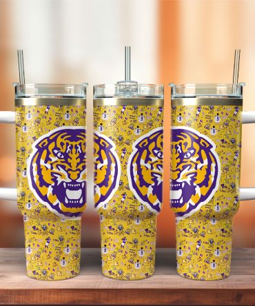 Lsu Tigers Ncaa Sports Custom Stanley Quencher 40Oz Stainless Steel Tumbler With Handle