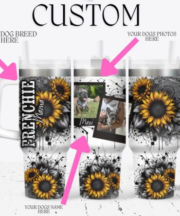 Mama Sunflower Custom Stanley Quencher 40Oz Stainless Steel Tumbler With Handle