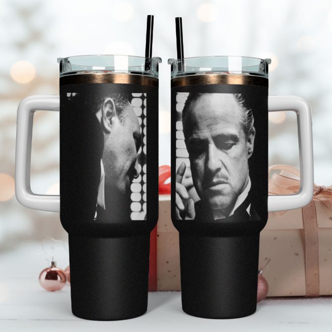 Marlon Brando Actors Custom Stanley Quencher 40Oz Stainless Steel Tumbler With Handle - Image 4