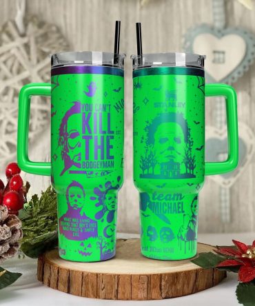 Michael Myers Horror Movies Custom Stanley Quencher 40Oz Stainless Steel Tumbler With Handle