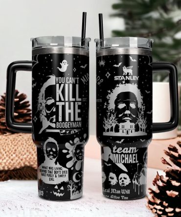 Michael Myers Horror Movies Custom Stanley Quencher 40Oz Stainless Steel Tumbler With Handle