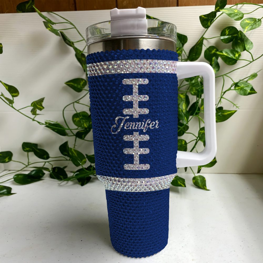 Michigan Wolverines Ncaa Custom Stanley Quencher 40Oz Stainless Steel Tumbler With Handle - Image 4