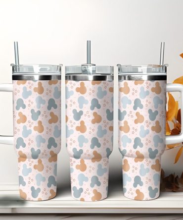 Mickey Mouse Disney Cartoon Custom Stanley Quencher 40Oz Stainless Steel Tumbler With Handle