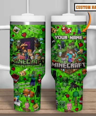 Minecraft Games Custom Stanley Quencher 40Oz Stainless Steel Tumbler