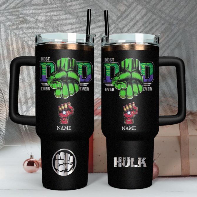 Father #8217;S Day Hulk Avengers Movies Custom Stanley Quencher 40Oz Stainless Steel