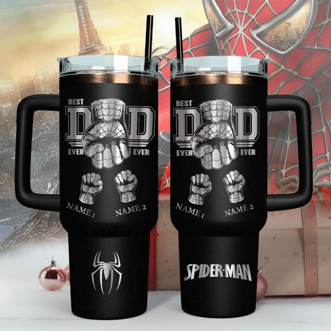 Father #8217;S Day Spider-Man Avengers Movies Custom Stanley Quencher 40Oz Stainless Steel - Image 6