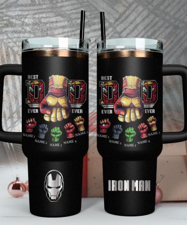 Father #8217;S Day Iron Man Avengers Movies Custom Stanley Quencher 40Oz Stainless Steel