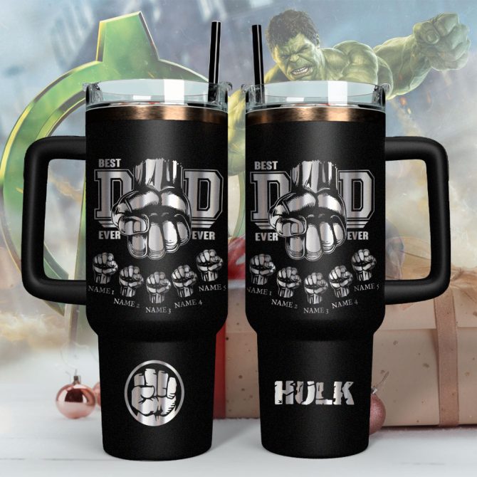 Father #8217;S Day Hulk Avengers Movies Custom Stanley Quencher 40Oz Stainless Steel - Image 3