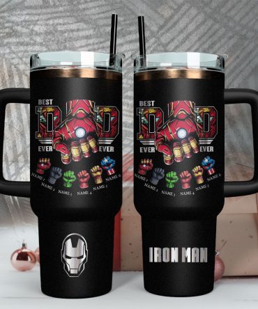 Father #8217;S Day Iron Man Avengers Movies Custom Stanley Quencher 40Oz Stainless Steel