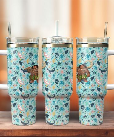 Moana Movies Custom Stanley Quencher 40Oz Stainless Steel Tumbler With Handle