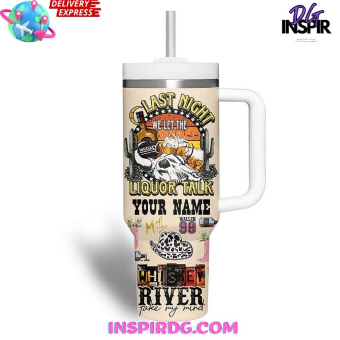 Morgan Wallen Music Custom Stanley Quencher 40Oz Stainless Steel Tumbler - Image 3
