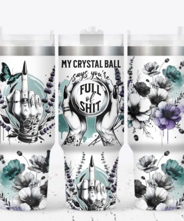 My Crystal Ball Flower Custom Stanley Quencher 40Oz Stainless Steel Tumbler With Handle