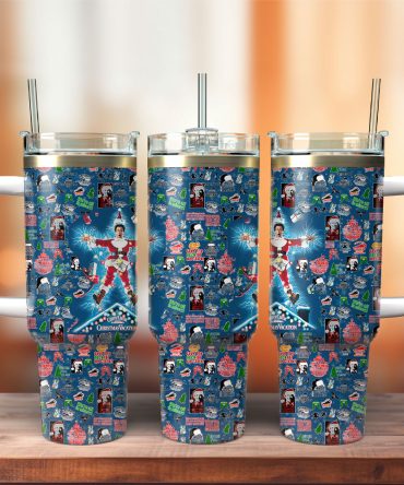 National Lampoon #8217;S Christmas Vacation Movies Custom Stanley Quencher 40Oz Stainless Steel Tumbler With Handle