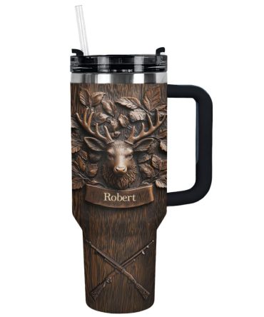 Nature Call Deer Custom Stanley Quencher 40Oz Stainless Steel Tumbler With Handle