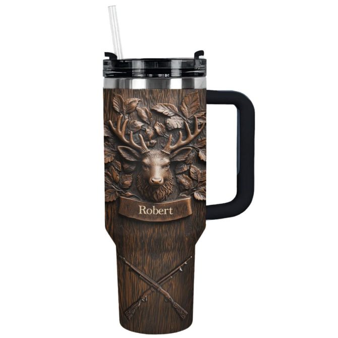 Nature Call Deer Custom Stanley Quencher 40Oz Stainless Steel Tumbler With Handle