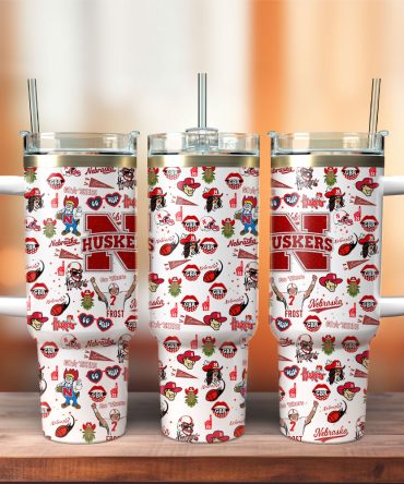 Nebraska Cornhuskers Ncaa Sports Custom Stanley Quencher 40Oz Stainless Steel Tumbler With Handle