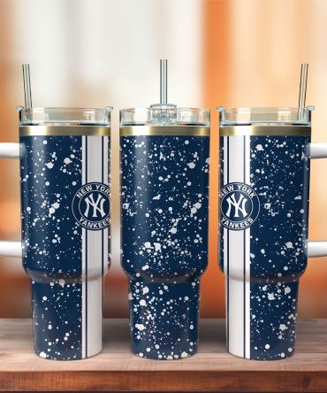 New York Yankees Mlb Sports Custom Stanley Quencher 40Oz Stainless Steel Tumbler With Handle