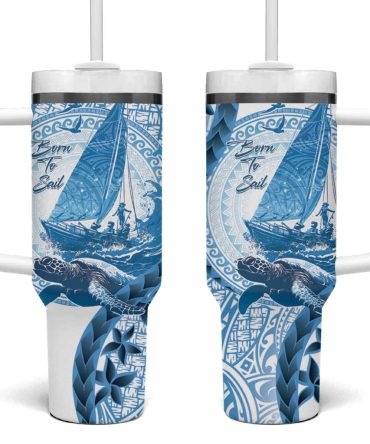 New Zealand Sailing Aotearoa Yacht Racing Born To Sail Custom Stanley Quencher 40Oz Stainless Steel Tumbler With Handle