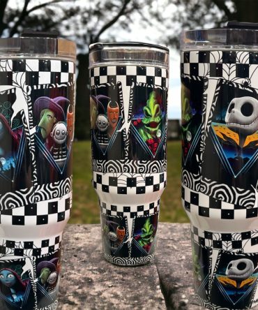 Nightmare Before Christmas Movies Custom Stanley Quencher 40Oz Stainless Steel Tumbler