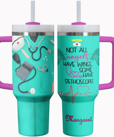 Nurse Custom Stanley Quencher 40Oz Stainless Steel Tumbler With Handle