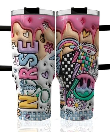 Nurse Custom Stanley Quencher 40Oz Stainless Steel Tumbler With Handle