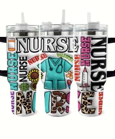 Nurse Custom Stanley Quencher 40Oz Stainless Steel Tumbler With Handle
