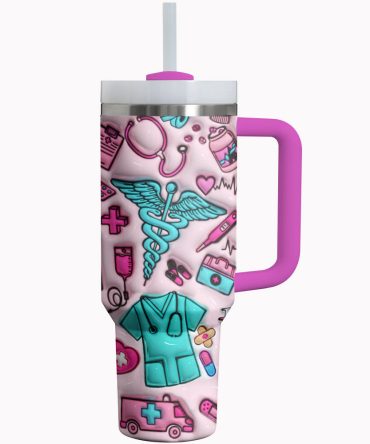 Nurse Custom Stanley Quencher 40Oz Stainless Steel Tumbler With Handle