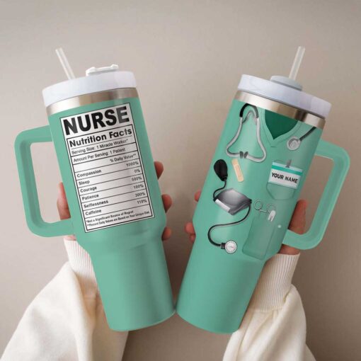 Nurse Custom Stanley Quencher 40Oz Stainless Steel Tumbler - Image 4