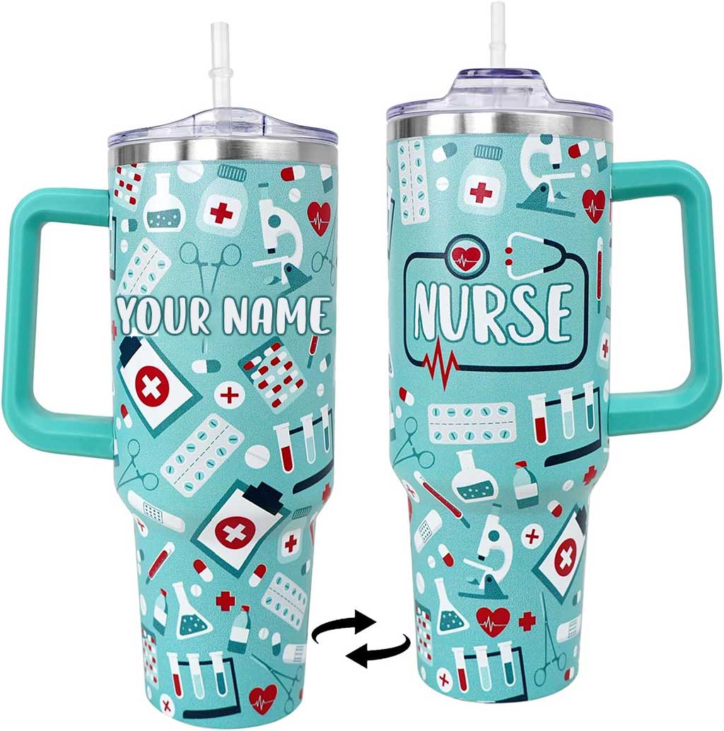 Nurse Life Custom Stanley Quencher 40Oz Stainless Steel Tumbler