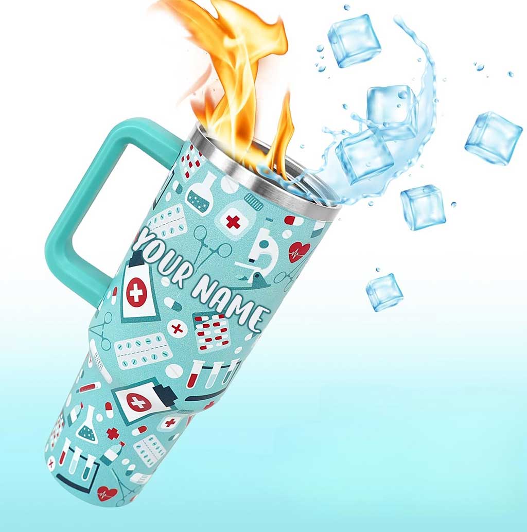 Nurse Life Custom Stanley Quencher 40Oz Stainless Steel Tumbler - Image 3