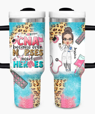 Nurse Life Custom Stanley Quencher 40Oz Stainless Steel Tumbler With Handle