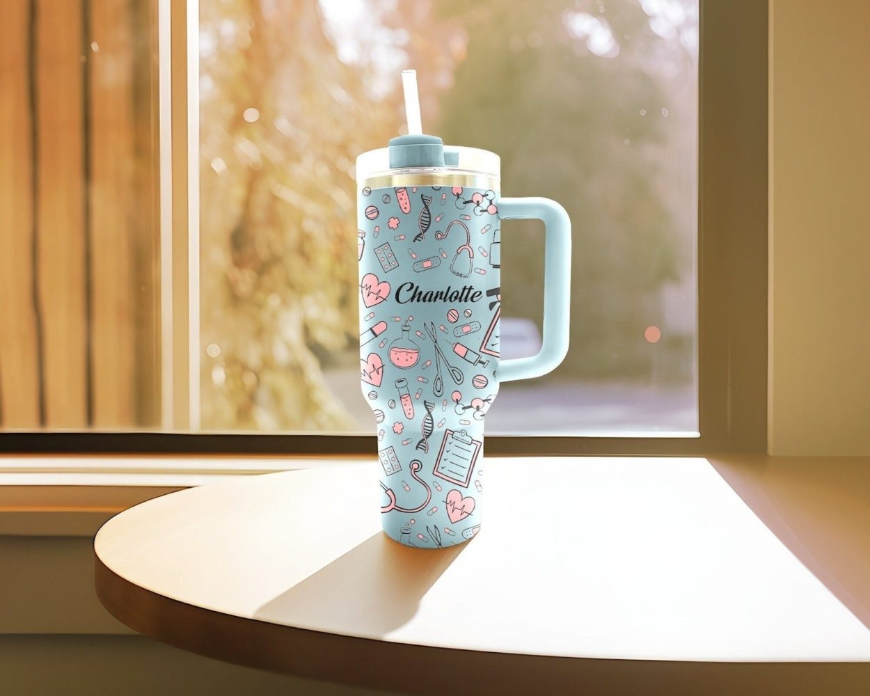 Nurse Life Custom Stanley Quencher 40Oz Stainless Steel Tumbler With Handle