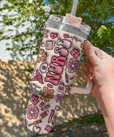 Nurse Life Custom Stanley Quencher 40Oz Stainless Steel Tumbler With Handle