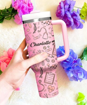 Nurse Life Custom Stanley Quencher 40Oz Stainless Steel Tumbler With Handle