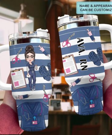 Nurse Life Custom Stanley Quencher 40Oz Stainless Steel Tumbler With Handle
