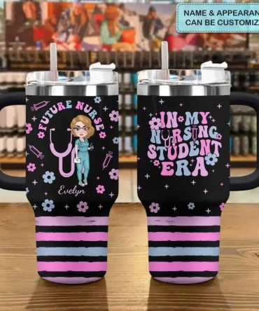 Nurse Life Custom Stanley Quencher 40Oz Stainless Steel Tumbler With Handle